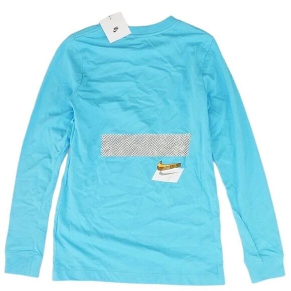 Nike Big Kids Sportswear Relaxed Fit Printed T-Shirt Baltic Blue Size M tee - Picture 2 of 6